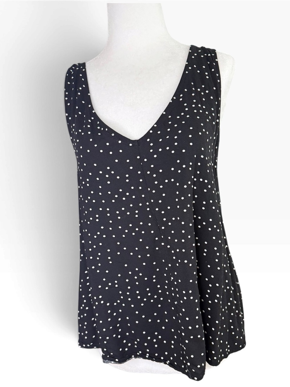 Roxy Black Polka Dot Sleeveless Top